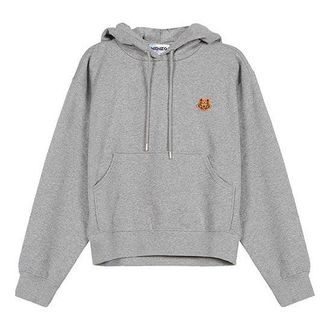 Kenzo (WMNS) KENZO FW20 Small Tiger Head Loose hooded Long Sleeves Hoodie Pearl Gray FA62SW7774MD-94