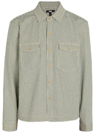 Paige Renzi Striped Denim Jacket - Navy - S