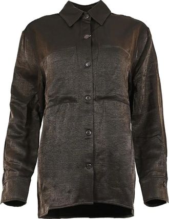 Maicazz Dames, Blouses & Shirts, Bruin, Maat: S Leer