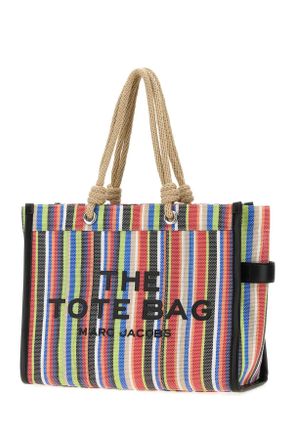 Marc Jacobs Womens Embroidered Canvas Large The Tote Bag Shopping Redmulti Borse A Mano