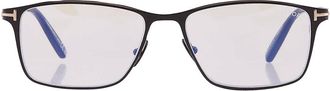 Tom Ford Blue Light Block Rectangular Titanium Mens Eyeglasses FT5935-B 001 54