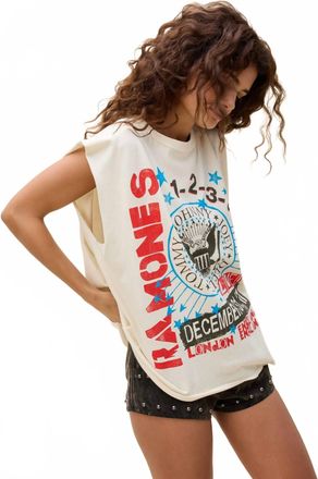 Daydreamer Ramones 77 Show Poster Muscle Tank In Stone Vintage