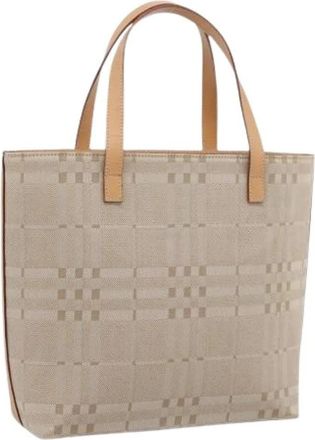 Burberry Pre-owned Vintage Canvas Handbag - Dames - Vintage Shopper - Beige - ONE Size - Vintage