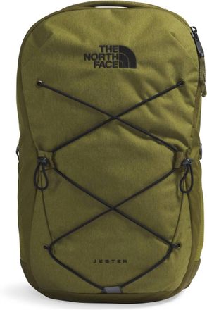 The North Face Mens Jester Everyday Laptop Backpack In Forest Olive Light Heather/tnf Black