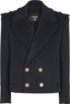 Balmain Giacca crop - Blu