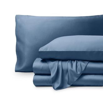 Bare Home Cooling Rayon Sheet Set in Coronet Blue at Nordstrom, Size Queen