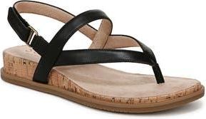 Naturalizer Carolyn Slingback Sandal in Black Faux Leather at Nordstrom Rack, Size 10