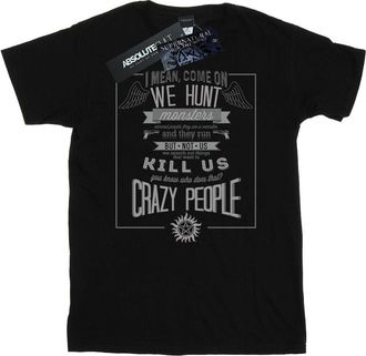 SuperNatural Mens Crazy People T-Shirt XXX-Large Black