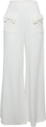 Elisabetta Franchi Pantaloni con fiocco - Bianco