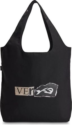 Yohji Yamamoto Graphic Tote - unisex - Shoppers - Zwart - ONE Size - Nylon - Tassen
