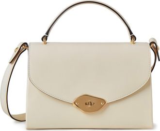 Mulberry Lana High Gloss Leather Top Handle Bag in Eggshell at Nordstrom