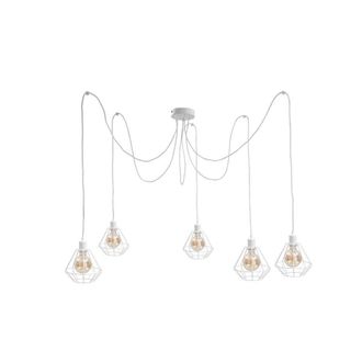 Netlighting Foskal Cluster Pendant Ceiling Light White 5x E27