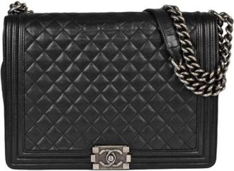 Chanel Pre-owned Vintage Shoulder Bag - Dames - Vintage Schoudertas - Zwart - ONE Size - Leer - Vintage