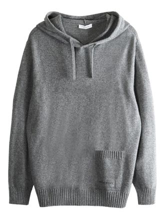 Givenchy fine-knit hoodie - men - Cashmere - M - Grey