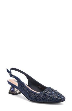 Lady Couture Ronda Slingback Pump in Navy at Nordstrom Rack, Size 14