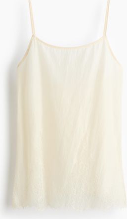 H&M Tr&auml;gertop mit Spitze - Beige