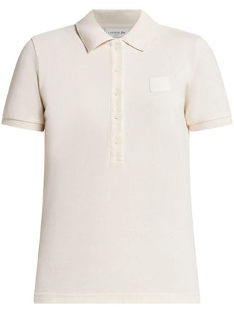 Lacoste petit-piqué slim-fit polo shirt - White
