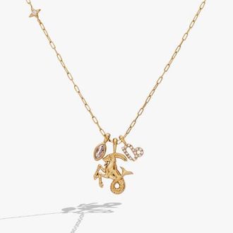Alex and Ani Capricorn Zodiac Charm Cluster Necklace in Gold at Nordstrom