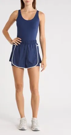 Yogalicious Radiant Romper in Naval Blue-White at Nordstrom Rack, Size X-Large