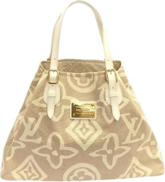Louis Vuitton Pre-owned Tahitienne Canvas Tote Bag - Dames - Vintage Shopper - Beige - ONE Size - Vintage