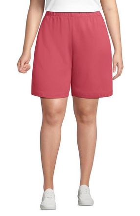 Lands End Sport Knit High Rise Shorts in Soft Mojave Rose at Nordstrom, Size X-Large Short