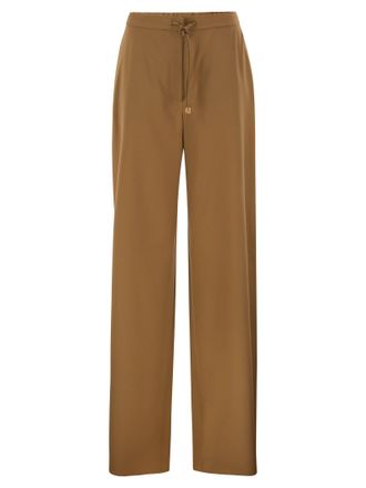 Max Mara Mstcrisma broek van pure scheerwol met wijde pijpen