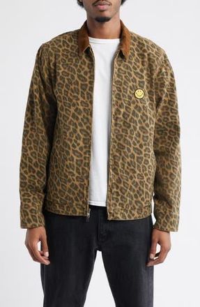 Market SMILEY LA Work Jacket in Leopard Print/Brown at Nordstrom Rack, Size X-Large