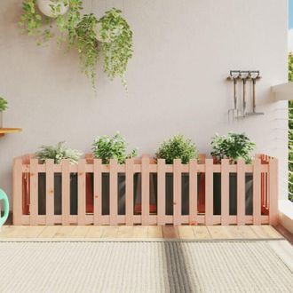 vidaXL Vidaxl - Garden Raised Bed with Fence Design 200x50x50 cm Solid Wood Douglas