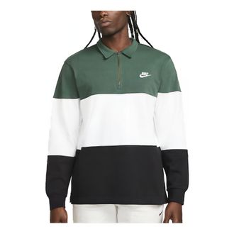 Nike Club Long-Sleeve Top Green White Black FB7798-323