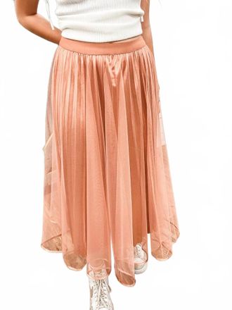 Wishlist Tulle Maxi Skirt In Rose