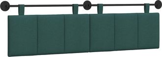 vidaXL Cabecero Colgante Verde Oscuro Tela Vidaxl