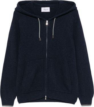 D4.0 Cardigan con cappuccio - Blu