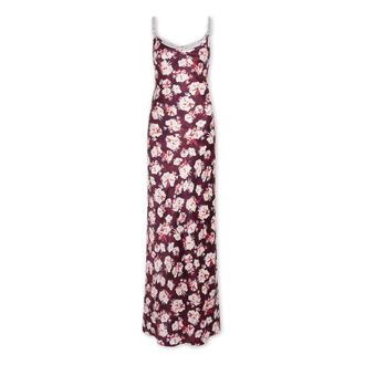 Paco Rabanne Abito lungo con stampa floreale e catene - - Dresses - Donna - Multicolore - 2XS