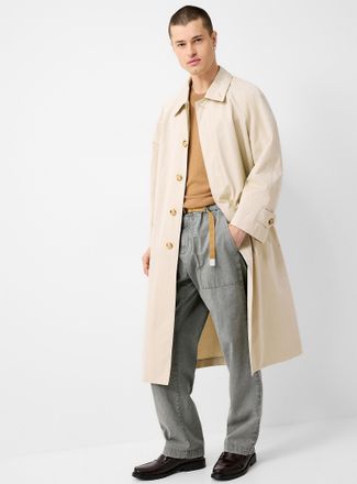 White Sand Mens Muted-colour pant Straight fit