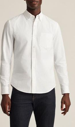 Bonobos Slim Fit Solid White Stretch Cotton Button-Down Oxford Shirt in Solid - White at Nordstrom Rack, Size Large