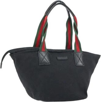 Gucci Pre-owned Canvas Tote Bag - Dames - Vintage Shopper - Zwart - ONE Size - Vintage