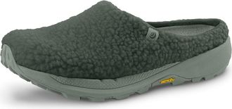 Topo Athletic Womens Revive Lightweight Comfortable 3MM Drop Recycled Fleece Natural Recovery Shoes, Everyday Wear Slippers, Grey/Grey, 8 UK