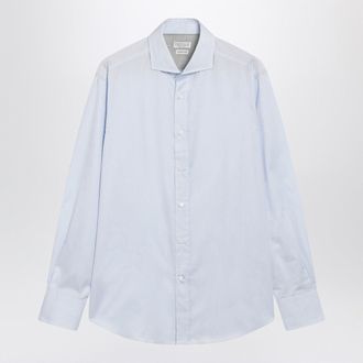 Brunello Cucinelli Brunello Cucinelli Light Blue Cotton Shirt