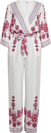Usha Jumpsuit Dames Wit Veelkleurig