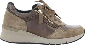 Gabor Bronze Sneakers - Dames - Sneakers - Beige - 42 EU - Leer - Schoenen