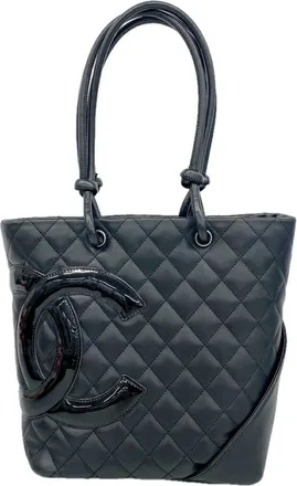 Chanel Black Leather Tote Bag (Pre-Owned)