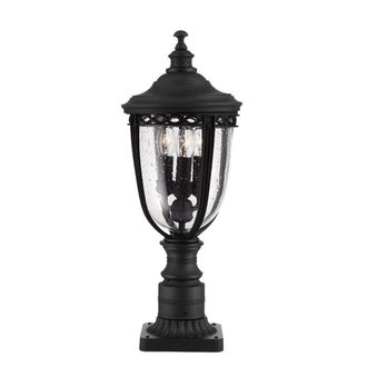Netlighting English Bridle 3 Light Medium Outdoor Pedestal Light Black IP44 E14