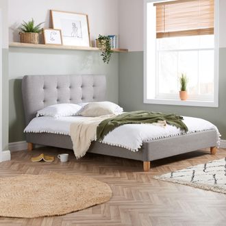 Birlea Stockholm Bed in Grey | Size: Double