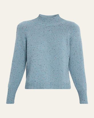 Kobi Halperin Isabel Speckled Mock-Neck Sweater