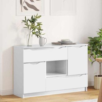 vidaXL vidaXL Credenza Bianco Lucido 100 x 30 x 65,6 Legno multistrato