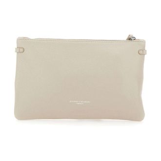 Gianni Chiarini Clutches, female, Beige, Size: ONE SIZE Hermy Maxi Grain Leather Clutch Bag