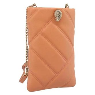 Bulgari Pre-owned Vintage Schoudertas - Dames - Pre-owned - Oranje - Maat: ONE Size Leer