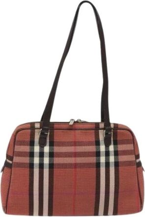 Burberry Pre-owned Shoulder Bags, female, Red, Size: ONE SIZE Pre-owned Nova check shoulder bag