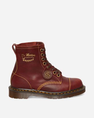 Dr. Martens 1460 Cappers Classic Calf Leather Lace Up Boots Burgundy