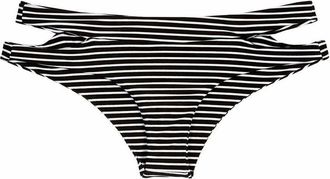 Mikoh Swimwear Womens Puka Puka Bikini Bottom In Classic Stripe